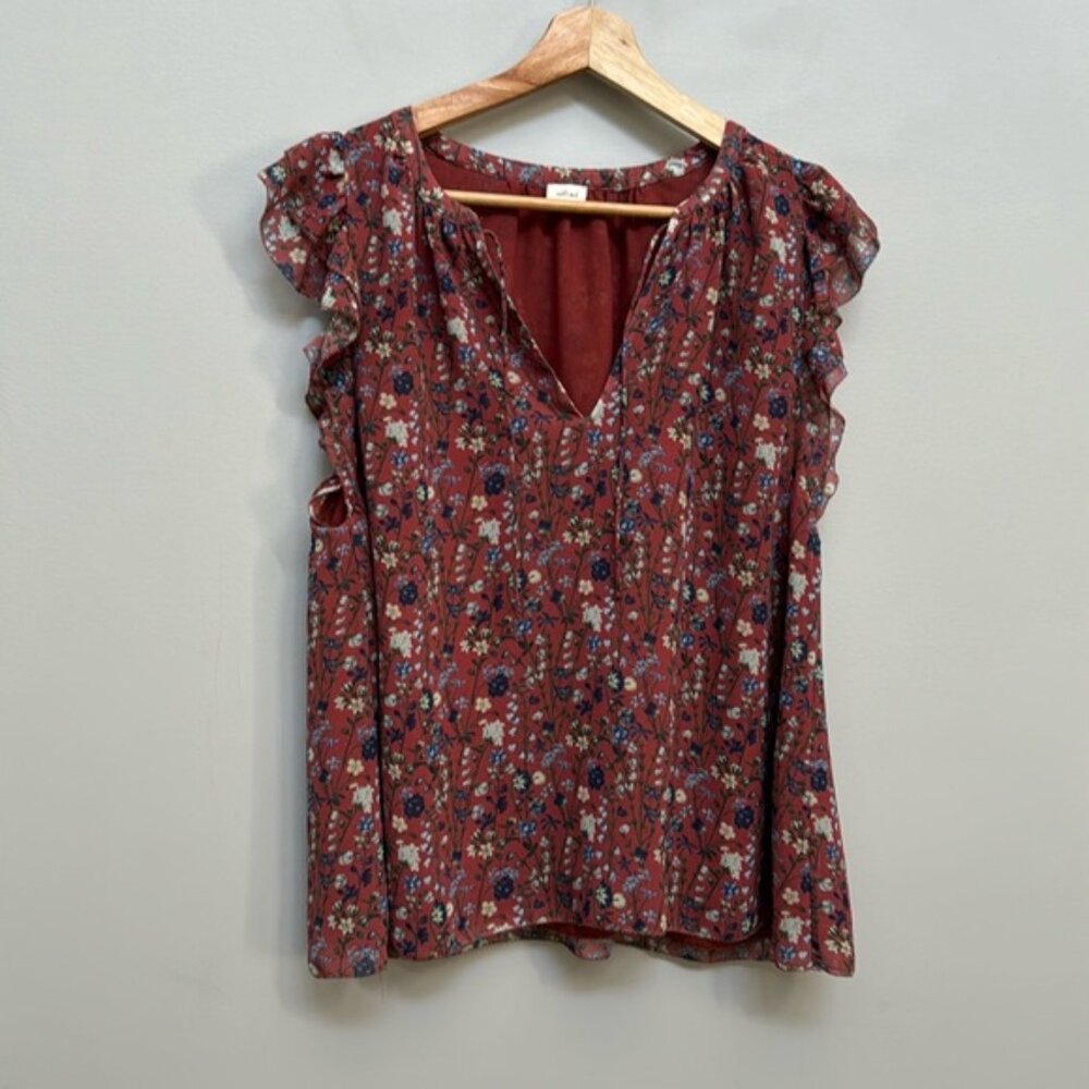 Aritzia Wilfred Floral Sleeveless Chanson Blouse Size M - Picture 4 of 9
